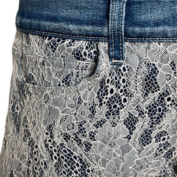 Joe’s Jeans Lace over Denim Shorts 25 - Picture 4 of 16